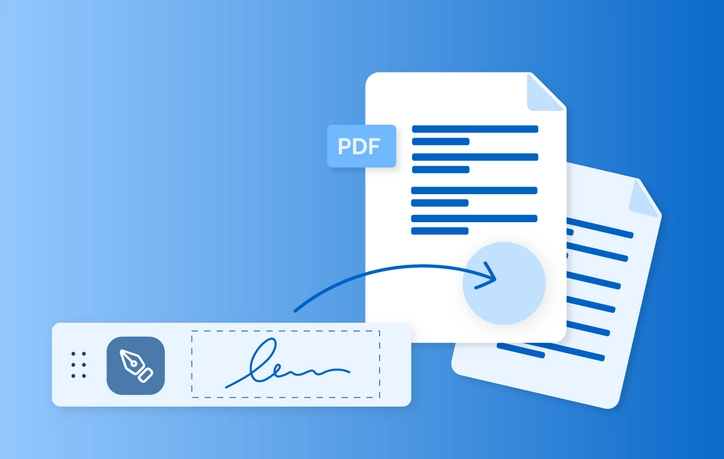 Imagine descriptiva instalare certificat digital calificat și semnatură electronică, conține grafică semnatură electronică pe un document 